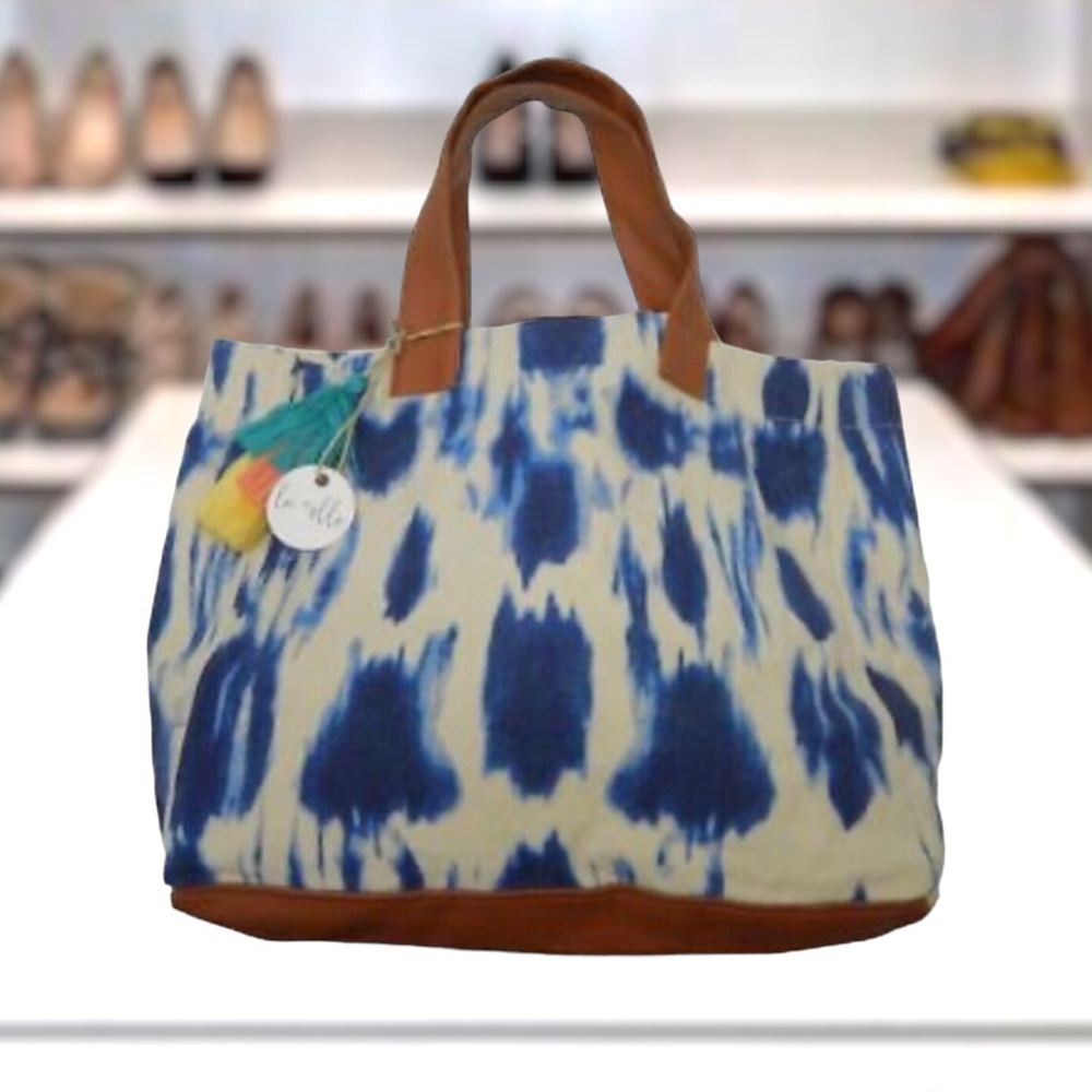 Laguna Tote By Lu Elle Bag from the Beachly Box Denim Tie Dye - Picture 1 of 10